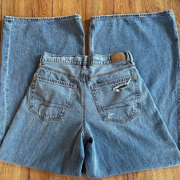 American Eagle Super High-Rise Ultra Wide Leg Jeans Size 2 Short - Picture 10 of 10